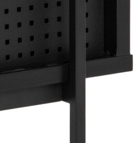 Open Kast Met Schuifdeuren Zwart - 94x27x113.8cm.