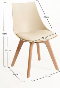 Set 4 Blok Stoelen