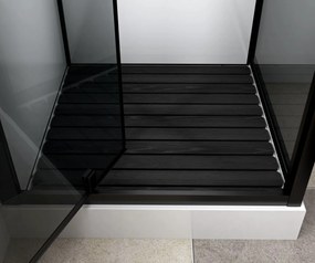Sanigoods Bowie complete douchecabine rookglas met draaideur 90x90cm zwart mat