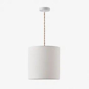 Arlina Stoffen Hanglamp Plafondlamp Natuurlijk - Wit & Wit Ø30 Cm - ↑30 Cm Arlina - Sklum