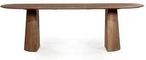 Eleonora Lune Eettafel Maanpoot Bruin 240cm - 240 X 105cm.