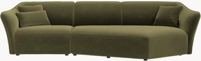 Modulaire fluwelen hoekbank Flora (5-zits)