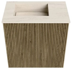 Mondiaz Joya DLux 40cm toiletmeubel dusk met wastafel faye links 1 kraangat meli