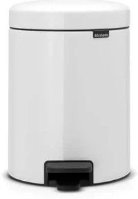 Brabantia NewIcon Pedaalemmer - 5 liter - kunststof binnenemmer - wit 112065