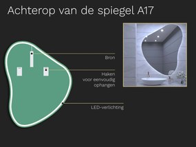 Organische LED badkamerspiegel met verlichting A17 50x62