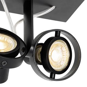 Moderne Spot / Opbouwspot / Plafondspot zwart 2-lichts - Master 50 Modern GU10 Binnenverlichting Lamp