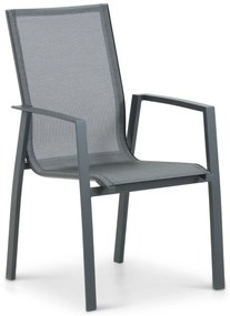 Tuinset 6 personen 217 cm Aluminium Grijs Lifestyle Garden Furniture Ultimate/Young