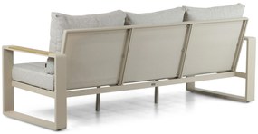 Stoel en Bank Loungeset 5 personen Aluminium/Polywood (teakfinish) Taupe  Lifestyle Garden Furniture Lezo