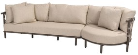 4 Seasons Outdoor Ezra chaise loungebank terre met love island XL  Loungebank    bruin weerbestendig