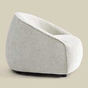 Creme Fauteuil Met Ronde Rugleuning