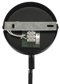 Wandlamp zwart met zwarte kap en verstelbare arm - Ladas Deluxe