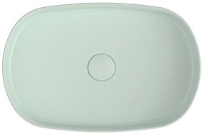 Sapho Infinity Oval waskom 55x36cm mat mintgroen