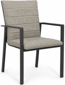 Tuinstoel Aluminium Grijs-antraciet Lifestyle Garden Furniture Timo  antraciet/sandy