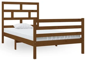 vidaXL Bedframe massief grenenhout honingbruin 100x200 cm