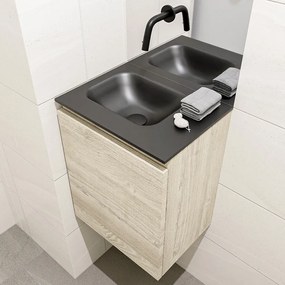 Mondiaz Olan 40cm toiletmeubel light brown grey met wastafel urban links geen kraangat