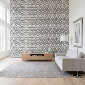 Zelfklevende Mozaïektegels Metaal | Driehoek Grijs Wit Zilver | 28,7×33,1 cm | Keuken, Bad &amp; WC