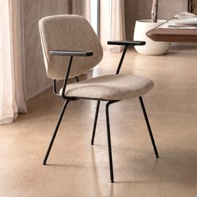 Beige Eetkamerstoel Met Arm