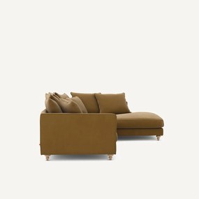 Linnen fluwelen hoekslaapbank, LAZARE