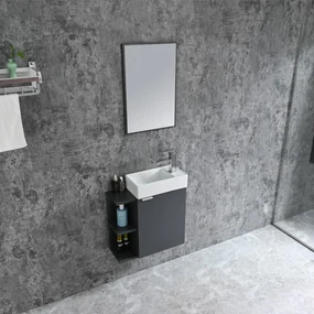 Badstuber Cloud toiletmeubel 55x60cm grijs met spiegel