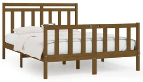 vidaXL Bedframe massief grenenhout honingbruin 160x200 cm