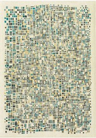 Wasbaar jacquard in- & outdoor vloerkleed Cubik