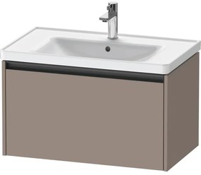 Duravit Ketho 2 wastafelonderbouwkast met 1 lade 78.4x45.5x44cm met greep antraciet basalt mat K25083043430000