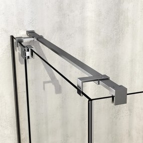 Brauer Stellar douchecabine met draaideur 120x100cm RVS geborsteld PVD