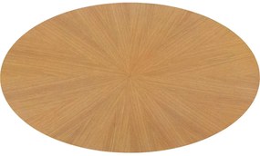 Goossens Basic Salontafel Sanoa ovaal, hout eiken blank, modern design, 120 x 45 x 70 cm