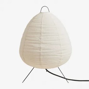 Gogian Ijzeren Tafellamp Beige – Linnen - Sklum