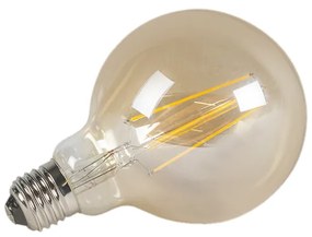 Set van 3 E27 dimbare LED lampen G95 goud 5W 450 lm 2200K