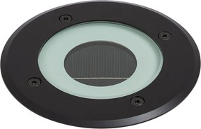 Moderne grondspot zwart incl. LED oplaadbaar met solar IP65 - Solyx
