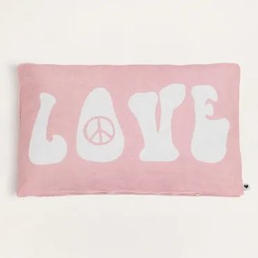 Rechthoekige katoenen hoes (30x50 cm) Peace & Love A - Sklum