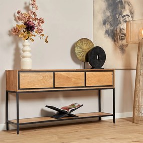 Starfurn RichWood Sidetable Industrieel Mangohout 150 Cm - 150 X 35cm.