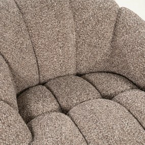 Ronde Fauteuil Draaibaar Boucle Taupe