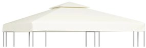 vidaXL Vervangend tentdoek prieel 310 g/m² 3x3 m crèmewit