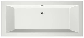 Xenz Society Duobad - 180x80x53 - afvoer Midden - acryl - wit mat 6853-03