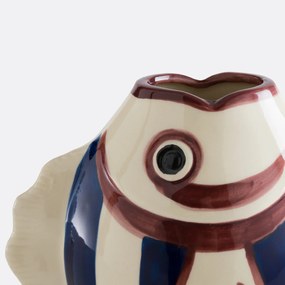 Visvormige vaas van keramiek, hoogte 24 cm, FISKA