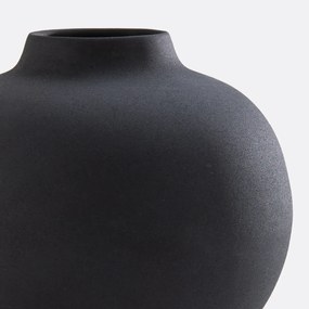 Vaas in getextureerd metaal H22 cm Anaïa