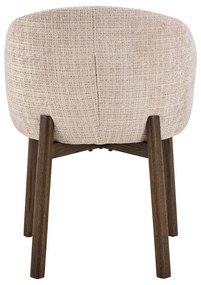 Luxe Eetkamerstoel Beige Met Hout
