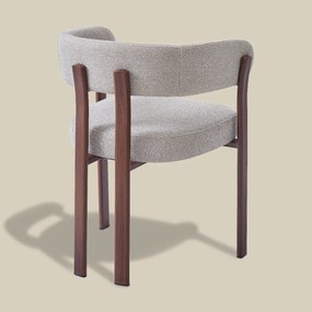 Eetkamerstoel Met Ronde Rugleuning Walnoot
