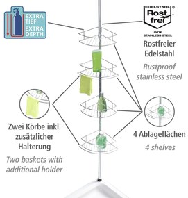 Wenko Dolcedo telescopisch doucherek RVS glanzend