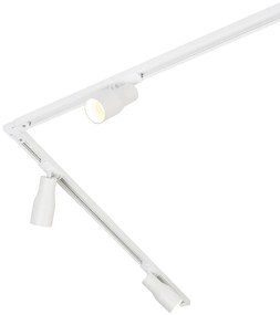 Modern railsysteem met 5 Spot / Opbouwspot / Plafondspots wit 1-fase - Iconic Kohua Modern GU10 Binnenverlichting Lamp