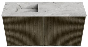 Mondiaz Joya DLux 80cm toiletmeubel shadow met wastafel faye links 1 kraangat glace