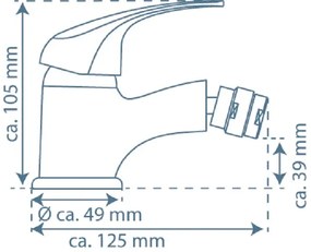 Schutte ATHOS PLUS ééngreepsmengkraan bidet, chroom