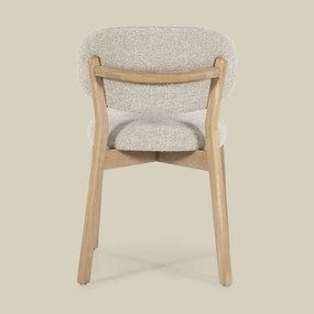 Eleonora Mikky Luxe Eetkamerstoel Eiken Taupe En Stof