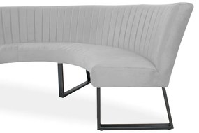 Eetkamerbank - Hengelo - geschikt voor ronde tafel 130 cm - stof Element steengrijs 24