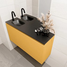 Mondiaz Olan 100cm toiletmeubel ocher met wastafel urban links 1 kraangat