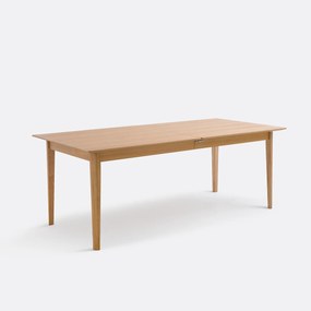 Uitschuifbare eettafel, eikenfineer, 8 tot 14 couverts, Tioga