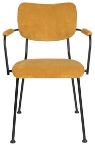 Zuiver Benson Design Armstoel Okergele Stof