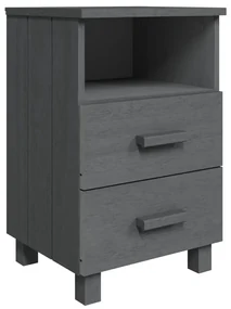 vidaXL Nachtkastje 40x35x62 cm massief grenenhout donkergrijs